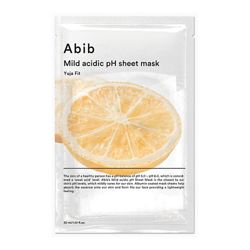 Осветляющая слабокислотная маска с юдзу Abib Mild Acidic pH Sheet Mask Yuja Fit