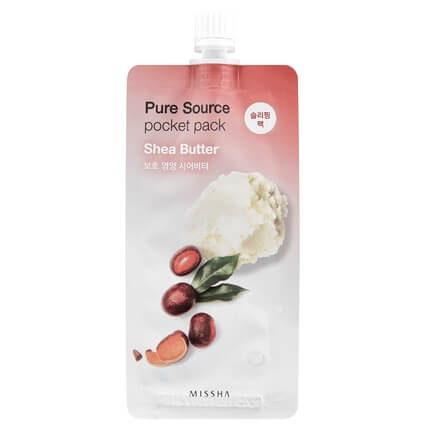 Компактные маски для лица Missha Pure Source Pocket Pack - Масло Ши