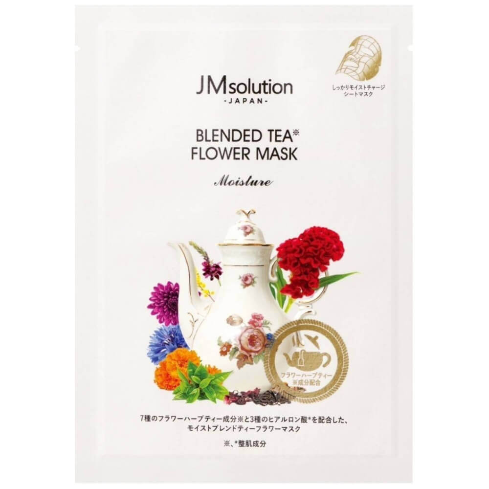 Антиоксидантная маска с цветочными экстрактами JMsolution Japan Blended Tea Flower Mask Moisture