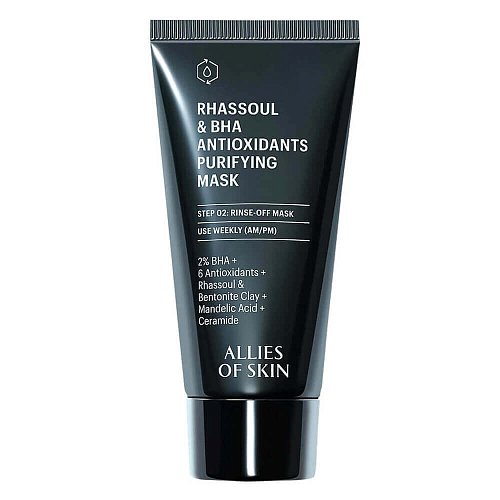 Очищающая глиняная маска с BHA Allies of Skin Rhassou & BHA Antioxidants Purifying Mask