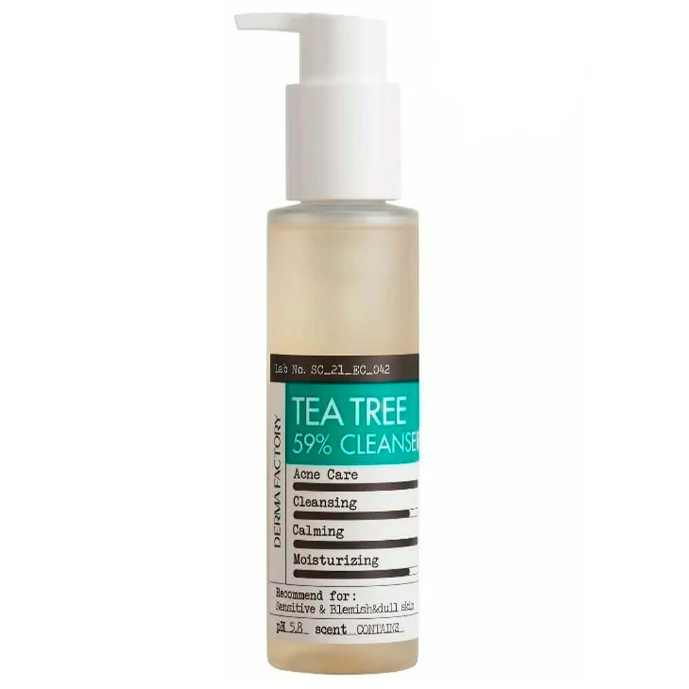Очищающий гель для проблемной кожи с 59% чайного дерева Derma Factory Tea Tree 59% Gel Cleanser