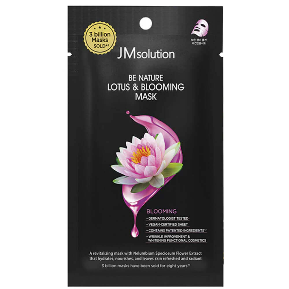 

Тканевая маска с экстрактом лотоса JMsolution Be Nature Lotus & Blooming Mask