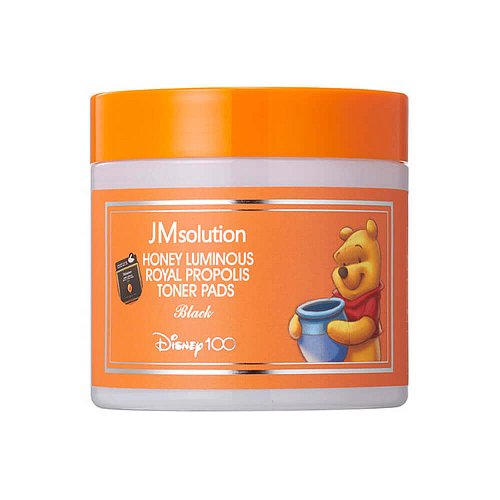 Разглаживающие тонер-пэды с прополисом JMsolution Honey Luminous Royal Propolis Toner Pads Black