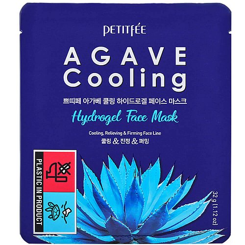 Охлаждающая гидрогелевая маска с экстрактом агавы Petitfee Agave Cooling Hydrogel Face Mask
