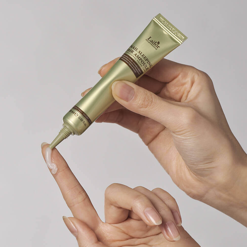 Ночная восстанавливающая сыворотка для волос Lador Snail Sleeping Clinic Ampoule