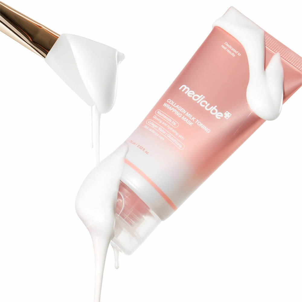 Маска-плёнка с коллагеном и ниацинамидом medicube Collagen Milk Toning Wrapping Mask
