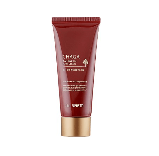 Антивозрастной крем для шеи c экстрактом гриба Чага The Saem Chaga Anti-Wrinkle Neck Cream