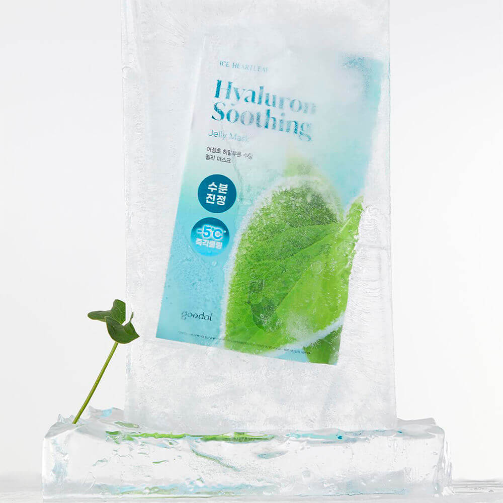 Охлаждающая тканевая маска с гиалуроновой кислотой Goodal Ice Heartleaf Hyaluron Soothing Jelly Mask