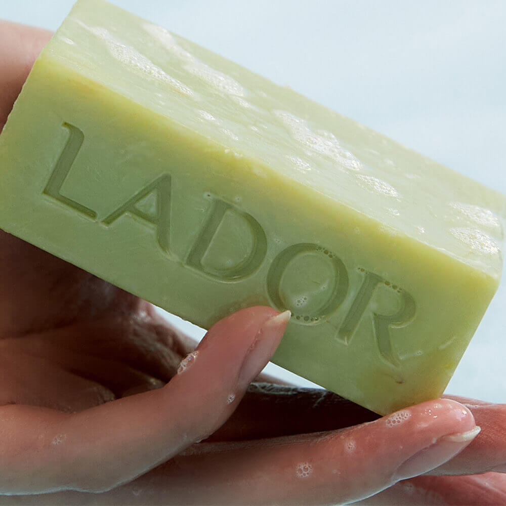 Твёрдый бессиликоновый шампунь с васаби Lador Wasabi Shampoo Bar