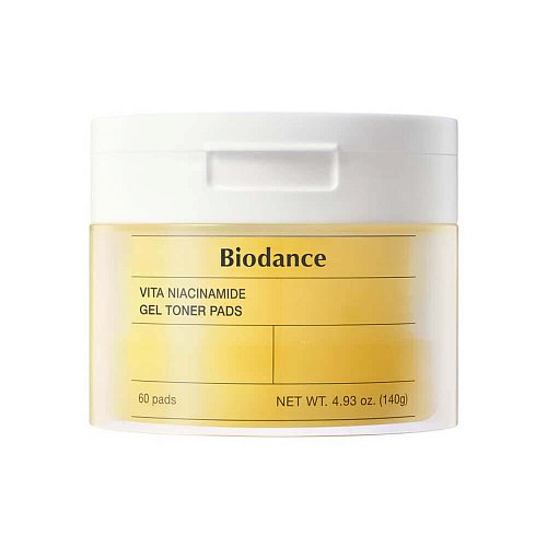 Осветляющие пэды с ниацинамидом для сияния кожи Biodance Vita Niacinamide Gel Toner Pad