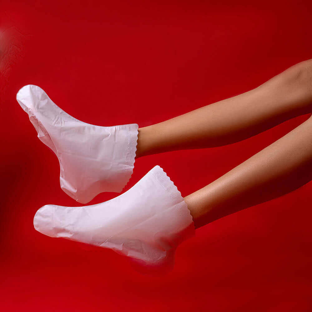 Маска-носочки для ног с сухой эссенцией Petitfee Dry Essence Foot Pack