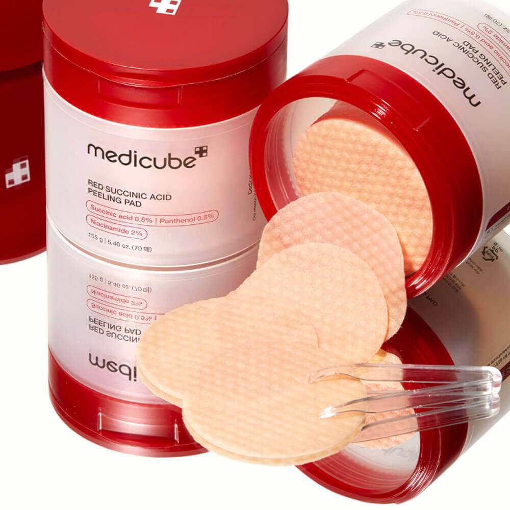 Отшелушивающие пэды с янтарной кислотой medicube Red Succinic Acid Peeling Pad
