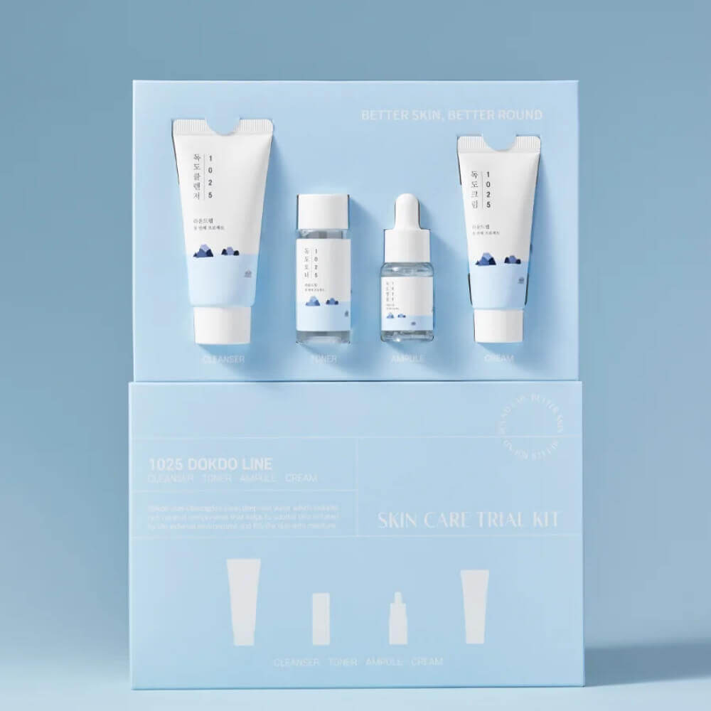 Набор миниатюр с морской водой Round Lab Travel-Friendly Mini Skincare Kit 1025 Dokdo