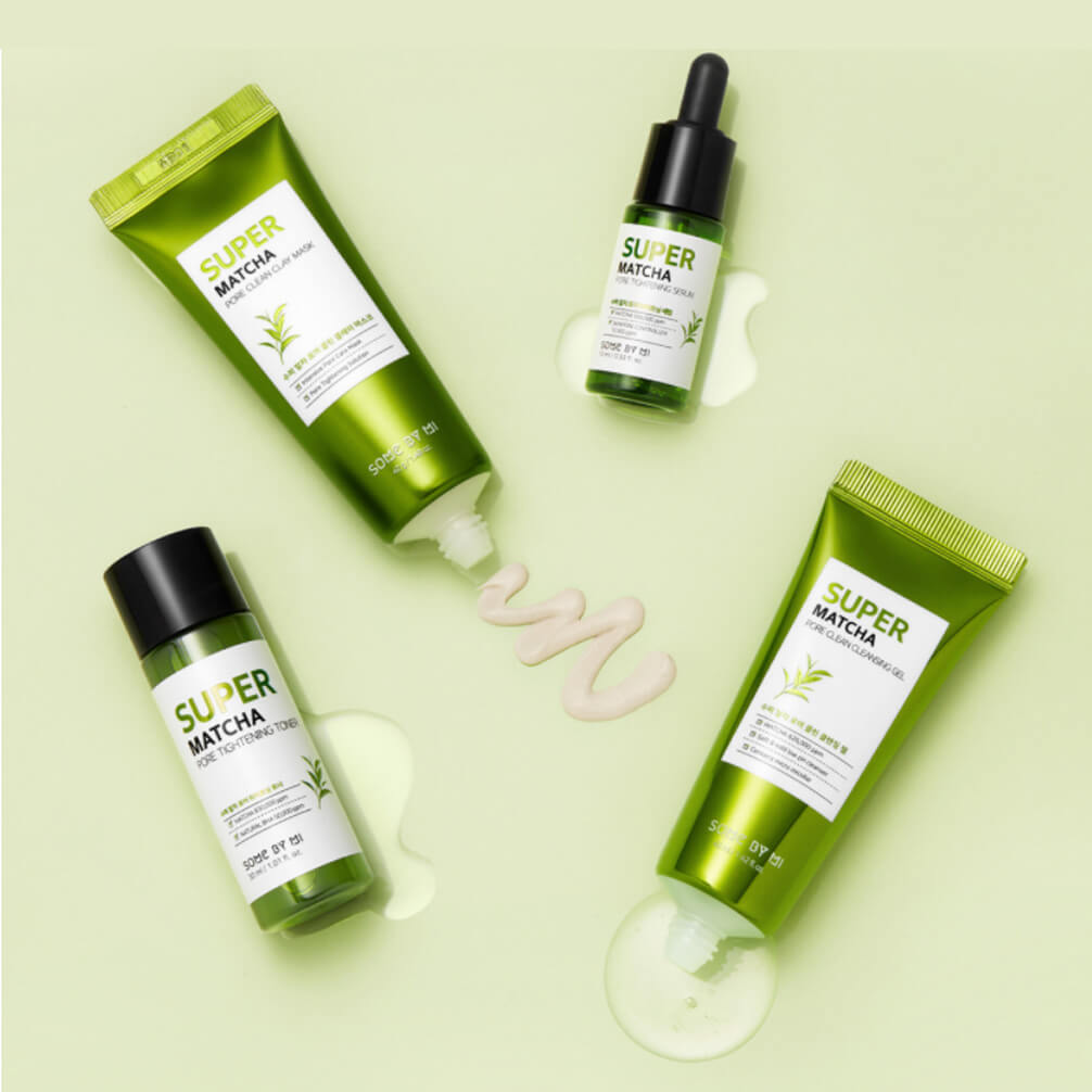 Набор миниатюр для сужения пор с чаем матча Some By Mi Super Matcha Pore Care Starter Kit