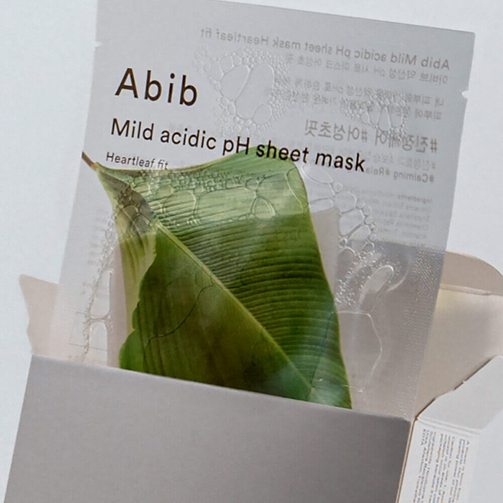 Успокаивающая слабокислотная маска с хауттюйнией Abib Mild Acidic pH Sheet Heartleaf Fit Mask