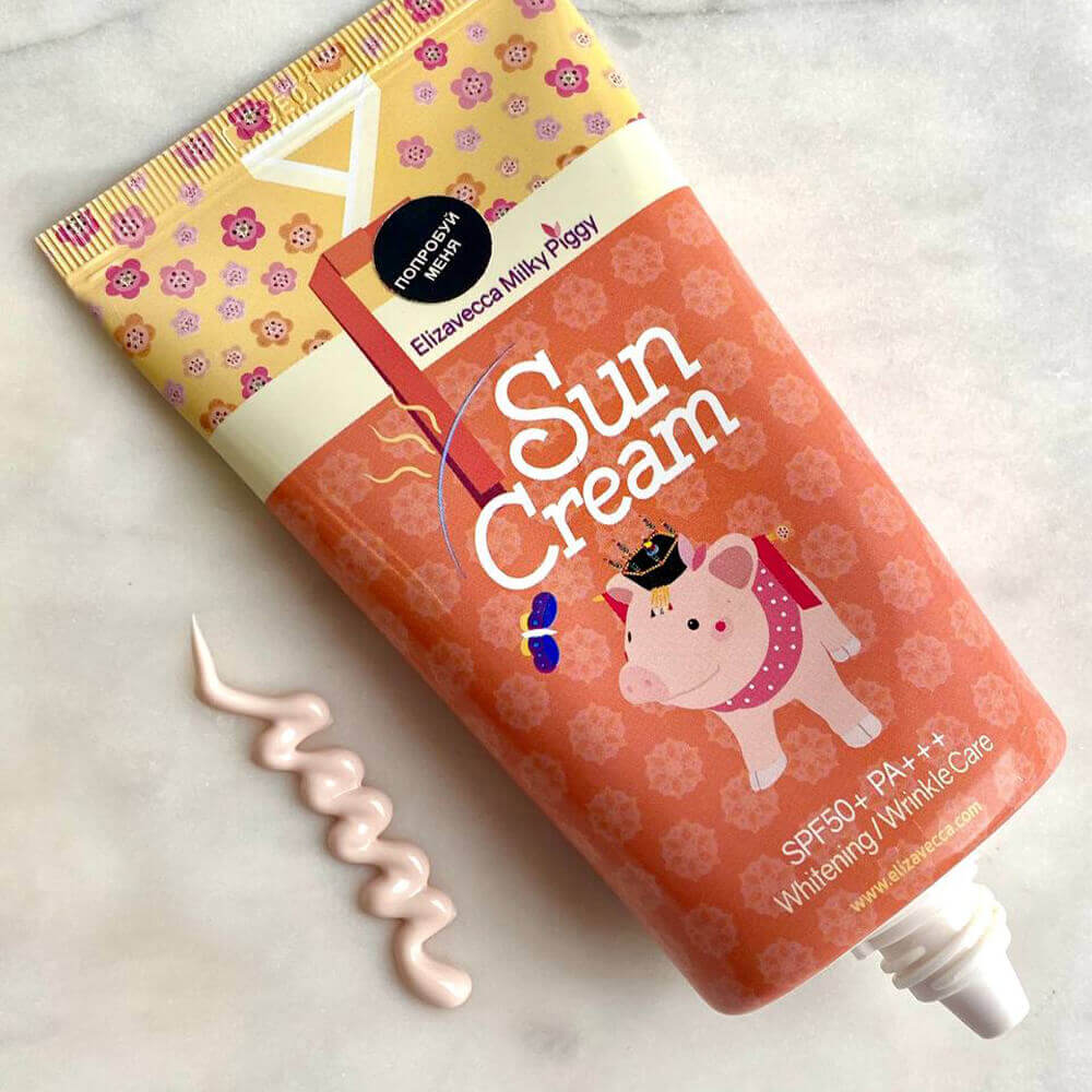 Солнцезащитный крем с коллагеном Elizavecca Milky Piggy Sun Cream SPF50+ PA+++