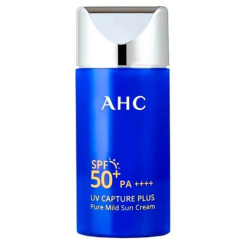 Лёгкий солнцезащитный крем AHC UV Capture Plus Pure Mild Sun Cream SPF50+ PA++++