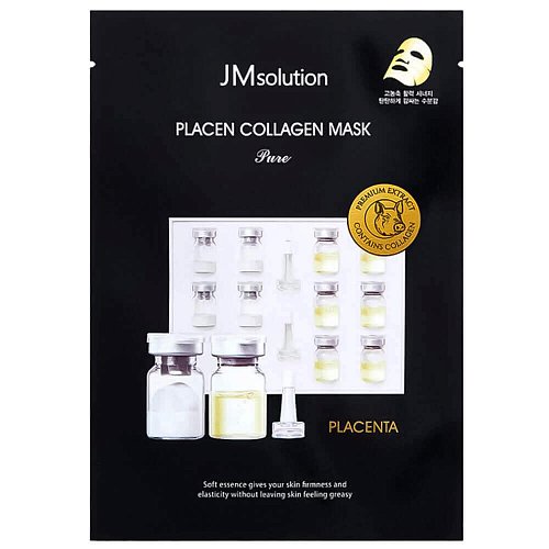 Плацентарная тканевая маска с коллагеном JMsolution Placen Collagen Mask Pure