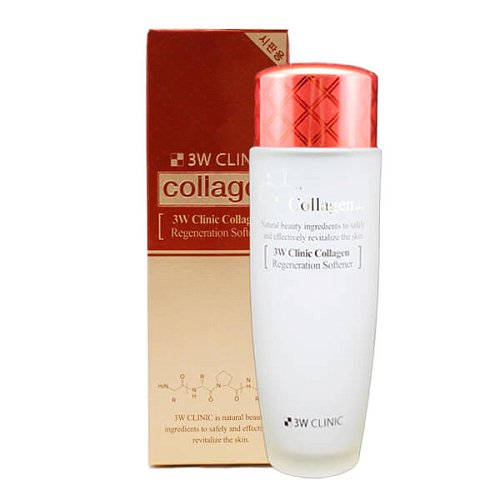 Восстанавливающий тонер с коллагеном 3W CLINIC Collagen Regeneration Softener