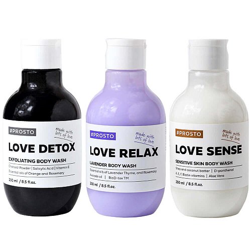 Ароматный крем-гель для душа PROSTO LOVE Body Wash