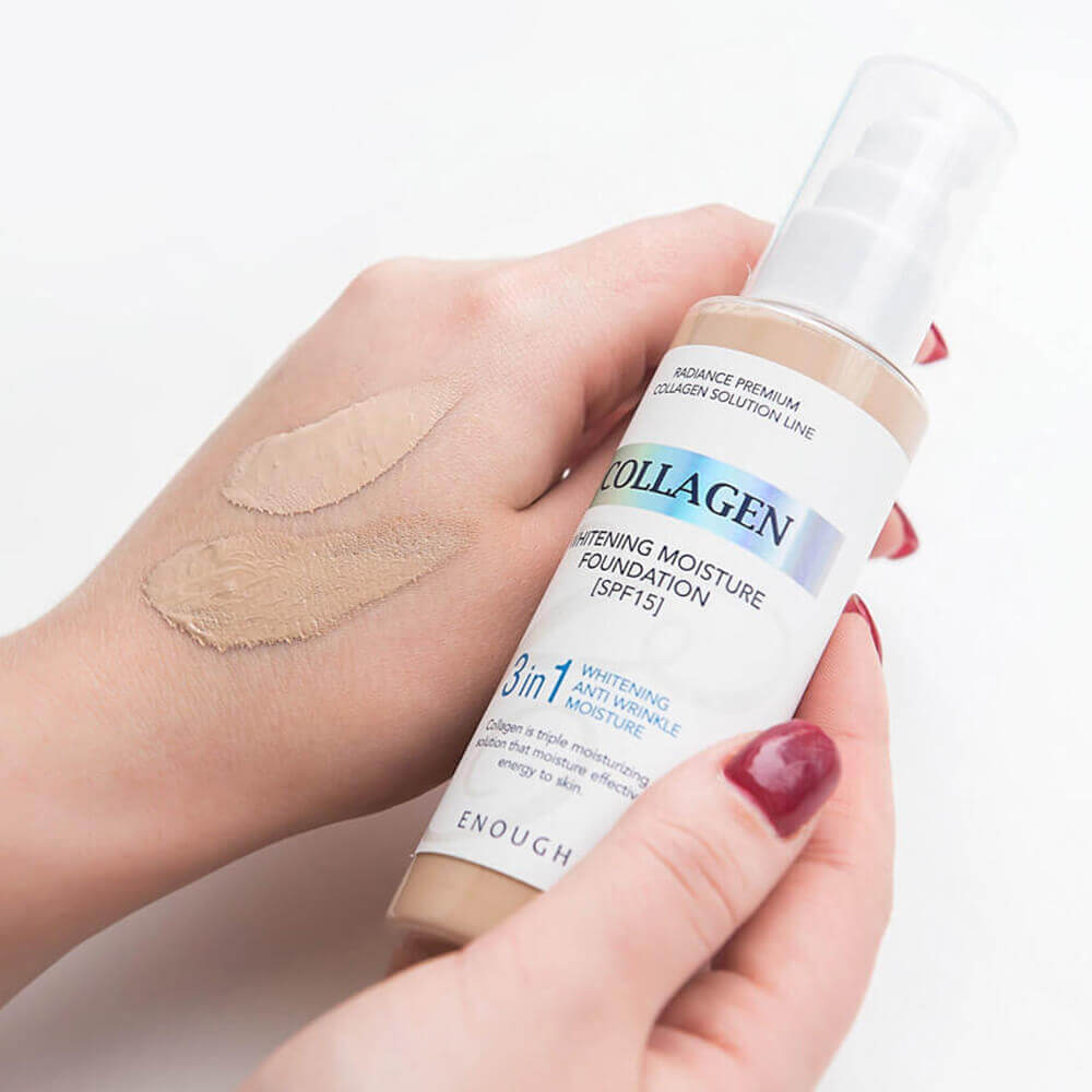 Тональный крем с коллагеном для сияния кожи Enough Collagen Whitening Moisture Foundation SPF15