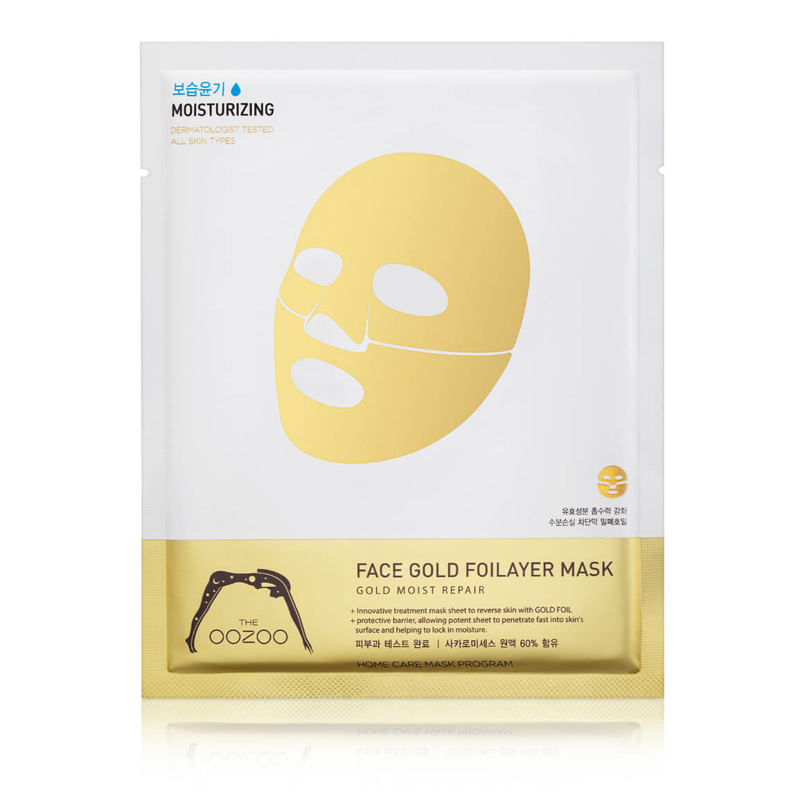 

3-х слойная золотая маска для увлажнения кожи THE OOZOO Face Gold Foilayer Mask