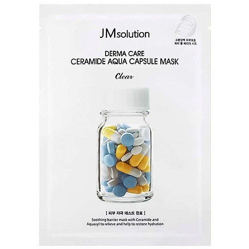 Восстанавливающая целлюлозная маска с церамидами JMsolution Derma Care Ceramide Aqua Capsule Mask