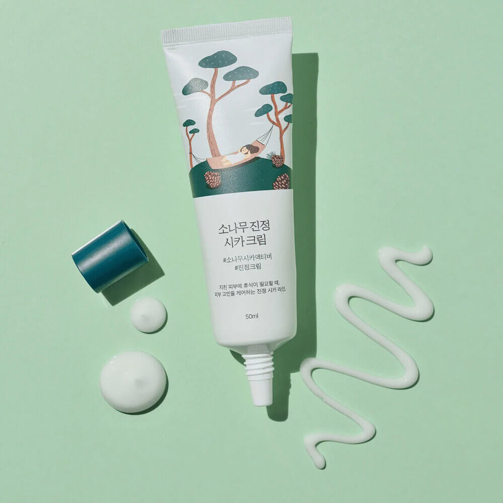 Крем с экстрактами сосны и центеллы для проблемной кожи Round Lab Pine Calming Cica Cream