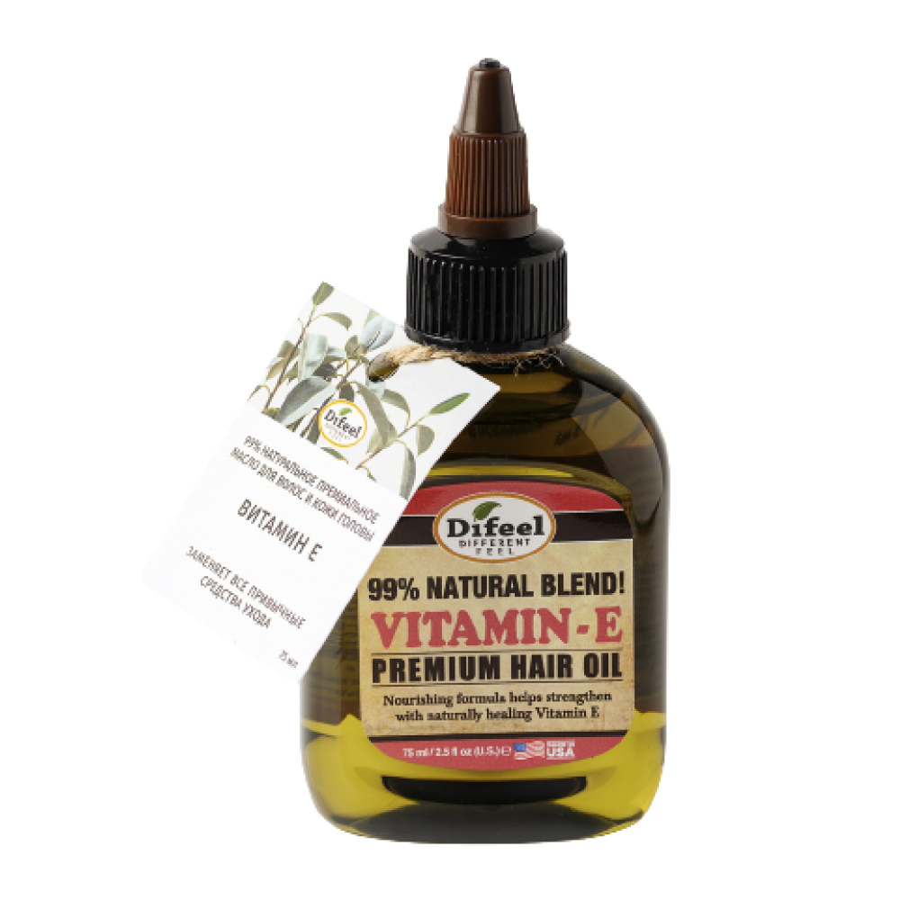 Натуральное масло для волос с витамином Е Difeel Natural Blend Vitamin E Premium Hair Oil