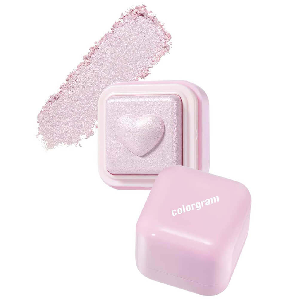 Компактный хайлайтер для лица colorgram Milk Bling Heartlighter 02 Pink Heart