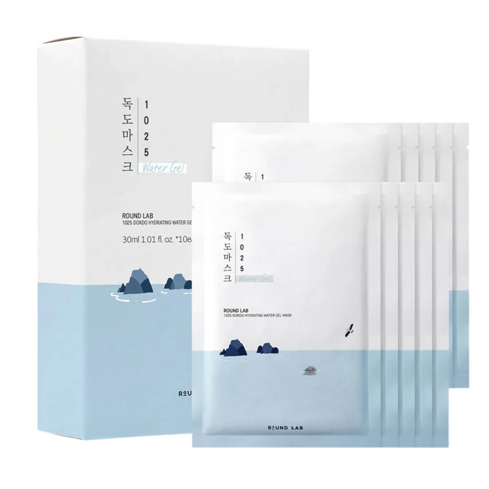 КОРОБКА Ультратонкая увлажняющая маска Round Lab 1025 Dokdo Hydrating Water Gel Mask Sheet