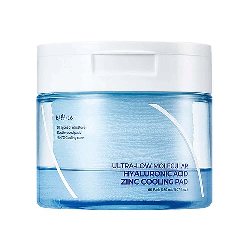 Увлажняющие пэды с охлаждающим эффектом IsNtree Ultra-Low Molecular Hyaluronic Acid Zinc Cooling Pad