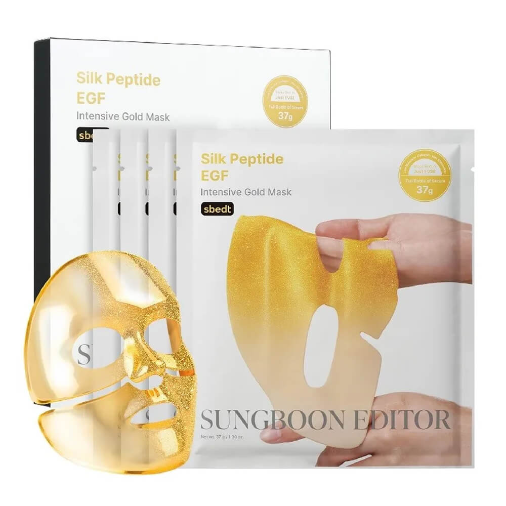 КОРОБКА Гидрогелевая лифтинг-маска с пептидами Sungboon Editor Silk Peptide EGF Intensive Gold Mask