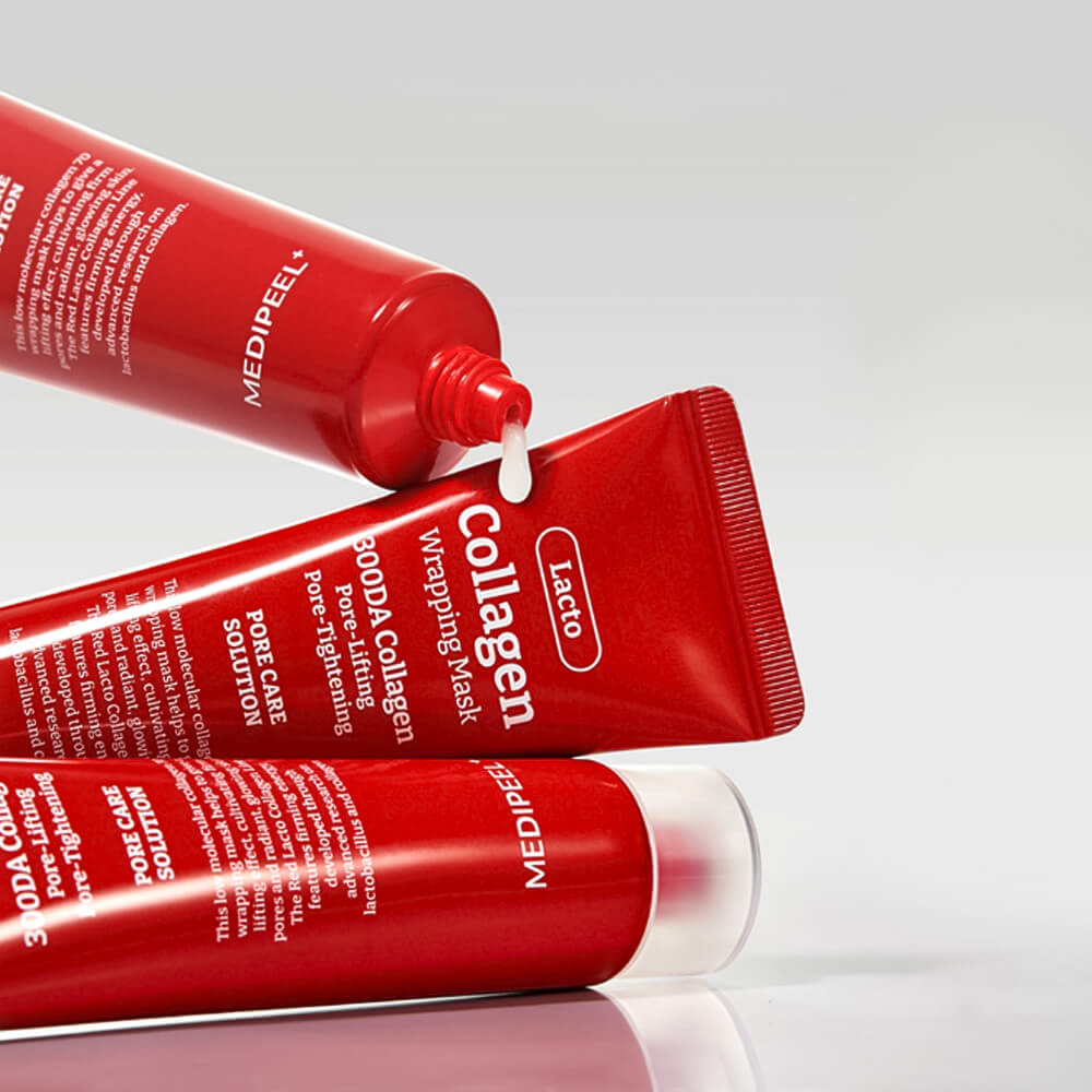 Маска-плёнка для сужения пор с коллагеном MEDIPEEL Red Lacto Collagen Wrapping Mask