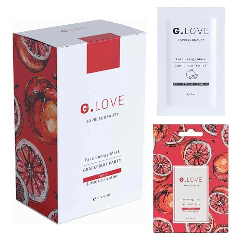 Тонизирующая маска для лица с ниацинамидом G.Love Face Energy Mask Grapefruit Party