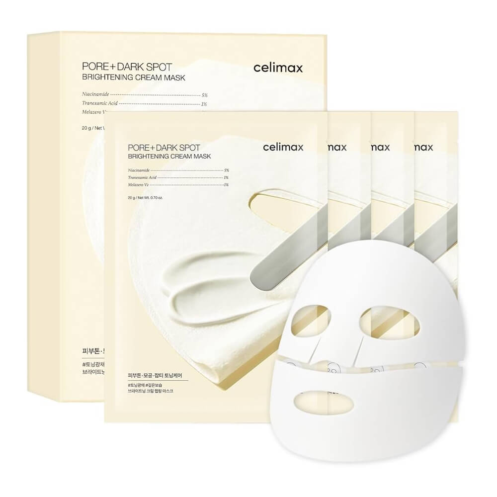 КОРОБКА Осветляющая кремовая маска Celimax Pore+Dark Spot Brightening Cream Mask