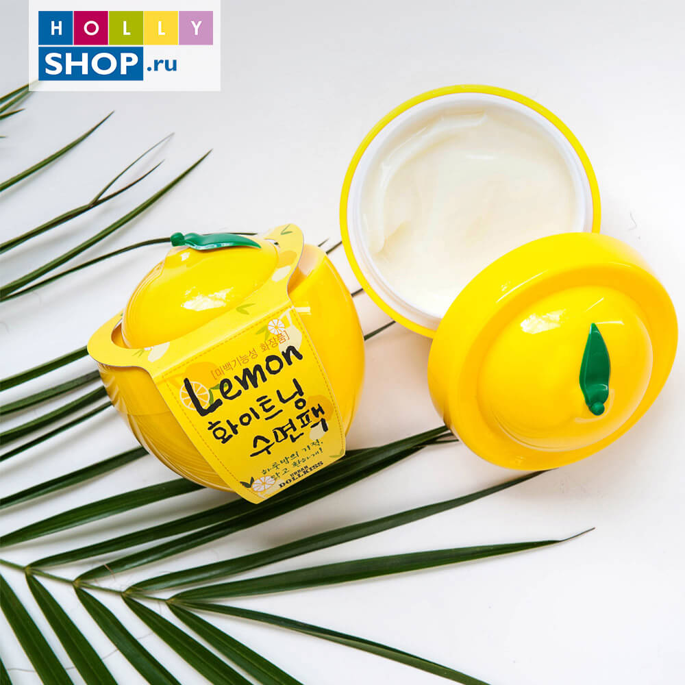 Ночная осветляющая маска с экстрактом лимона Baviphat Urban Dollkiss New Tree Lemon Vitamin Whitening Sleeping Pack