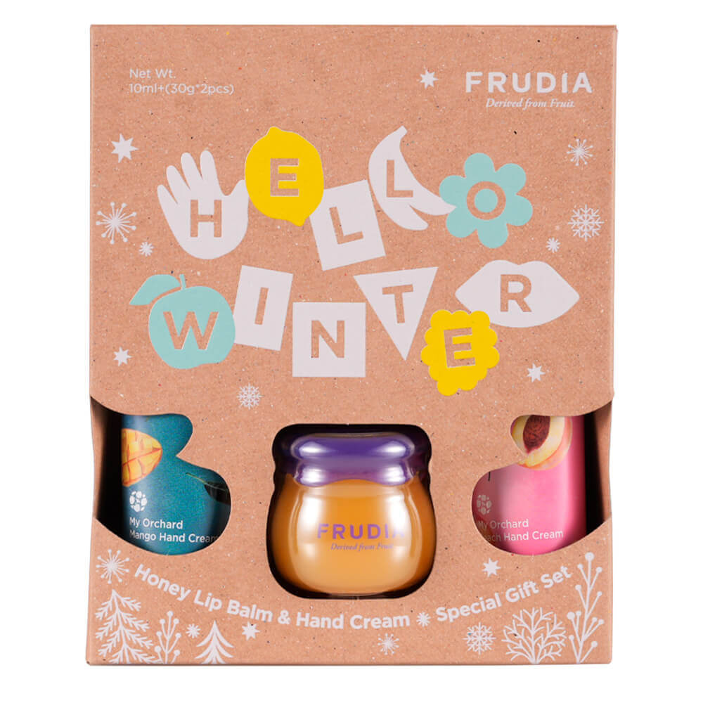 Подарочный набор Frudia Hello Winter Honey Lip Balm & Hand Cream Gift Set №1