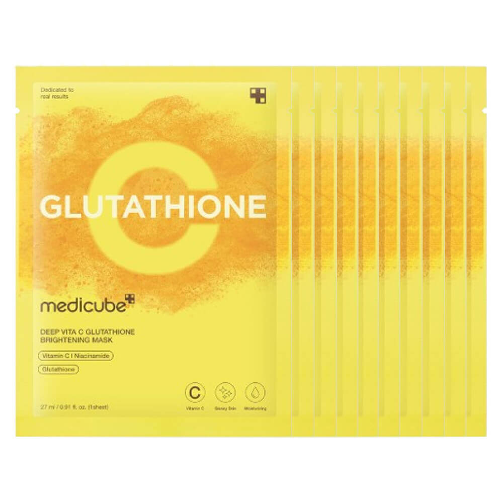 КОРОБКА Осветляющая тканевая маска с глутатионом medicube Deep Vita C Glutathione Brightening Mask