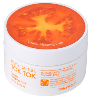Фруктовые ночные маски для лица Tony Moly Fruity Capsule Tok Tok Sleeping Pack - Томат (Tomato)