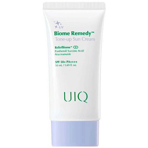 Корректирующий солнцезащитный крем UIQ Biome Remedy Tone-Up Sun Cream SPF50+ PA++++