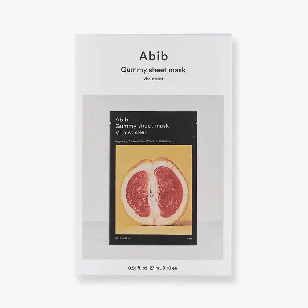 КОРОБКА Тонизирующая тканевая маска с комплексом витаминов Abib Gummy Sheet Mask Vita Sticker