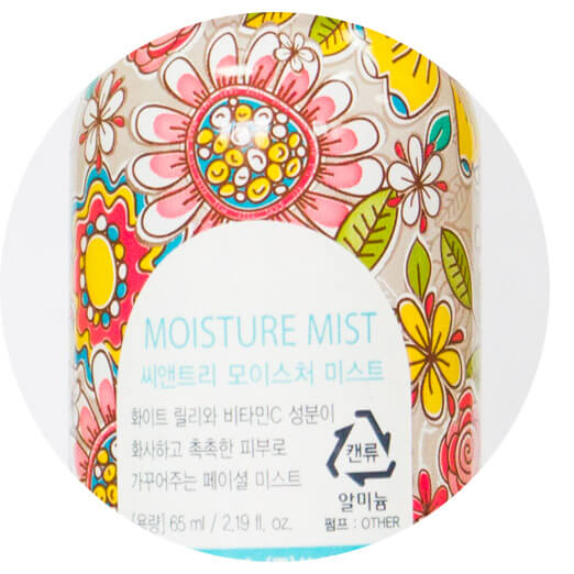 Увлажняющий мист для лица с цветочными экстрактами SeaNtree Moisture Mist - Дизайн с цветочным орнаментом