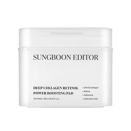 Увлажняющие пэды с коллагеном и ретинолом Sungboon Editor Deep Collagen Retinol Power Boosting Pad