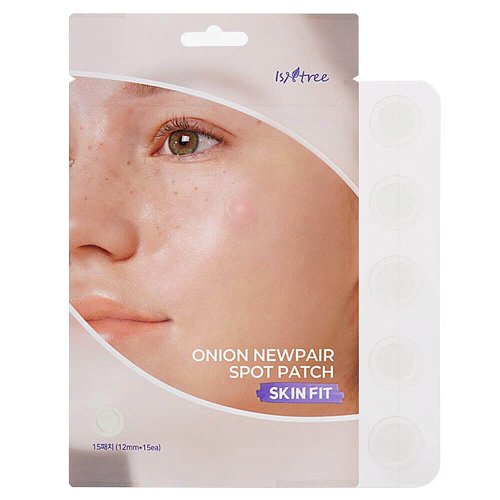 Тонкие точечные патчи от воспалений с красным луком IsNtree Onion Newpair Spot Patch Skin Fit