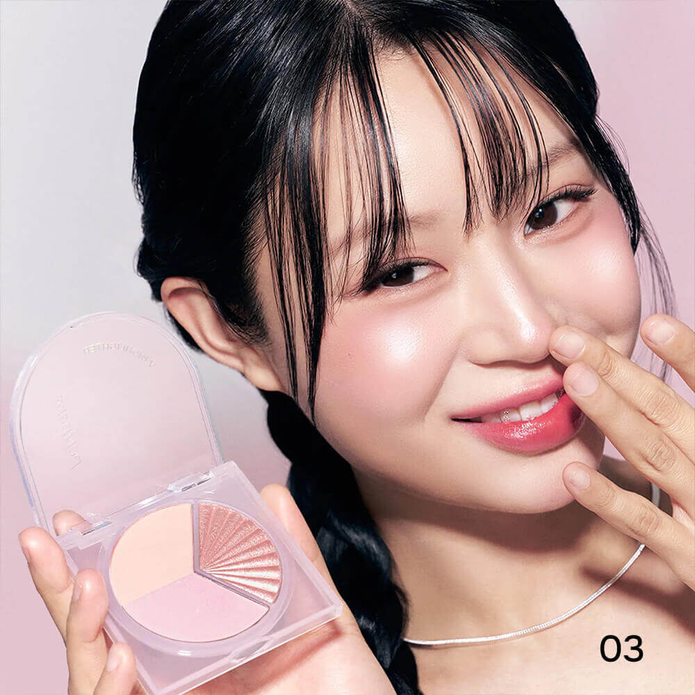 Трёхцветная палетка хайлайтеров Peripera V Highlighter