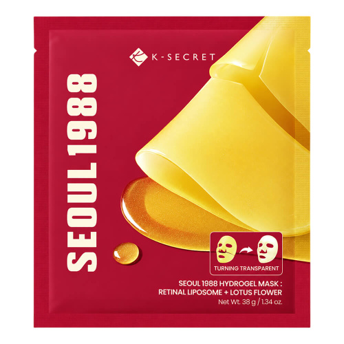 Гидрогелевая маска с ретиналем K-SECRET Seoul 1988 Hydrogel Mask: Retinal Liposome + Lotus Flower