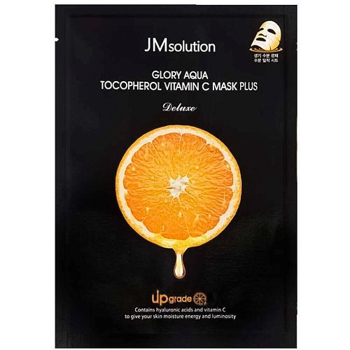 Тканевая маска для выравнивания тона JMsolution Glory Aqua Tocopherol Vitamin C Mask
