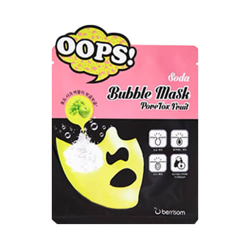 Пузырьковые маски для лица Berrisom Oops Soda Bubble Mask PoreTox Fruit – маска для очищения пор