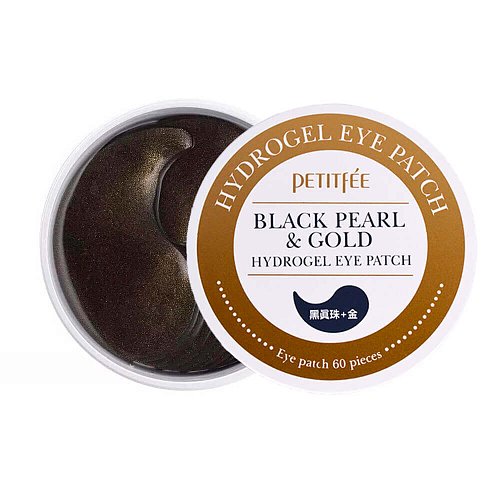 Гидрогелевые патчи для век с чёрным жемчугом Petitfee Black Pearl & Gold Hydrogel Eye Patch